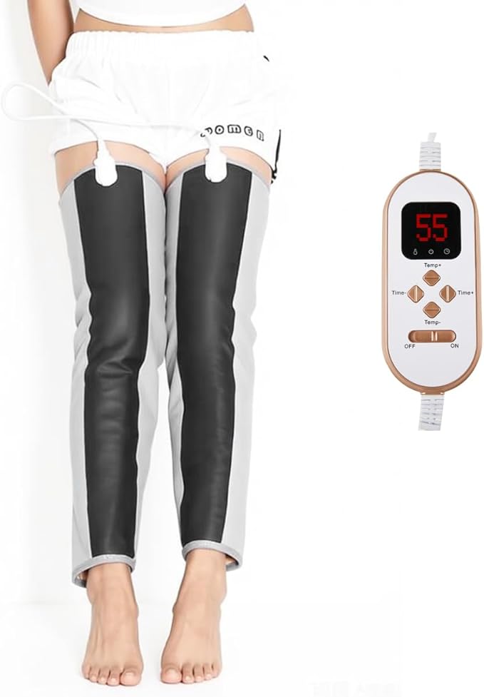 Leg Sculpting Machine Massager Heating Knee Calf Thigh Massage for Circulation and Pain Relief Anti Cellulite Removal for Legs Sculptor Leggings for Women Workout (Black Single)