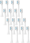 8/12/16PCS Compatible for MIJIA T302 Replacement Toothbrush Heads(T302White Blue-16pcs)