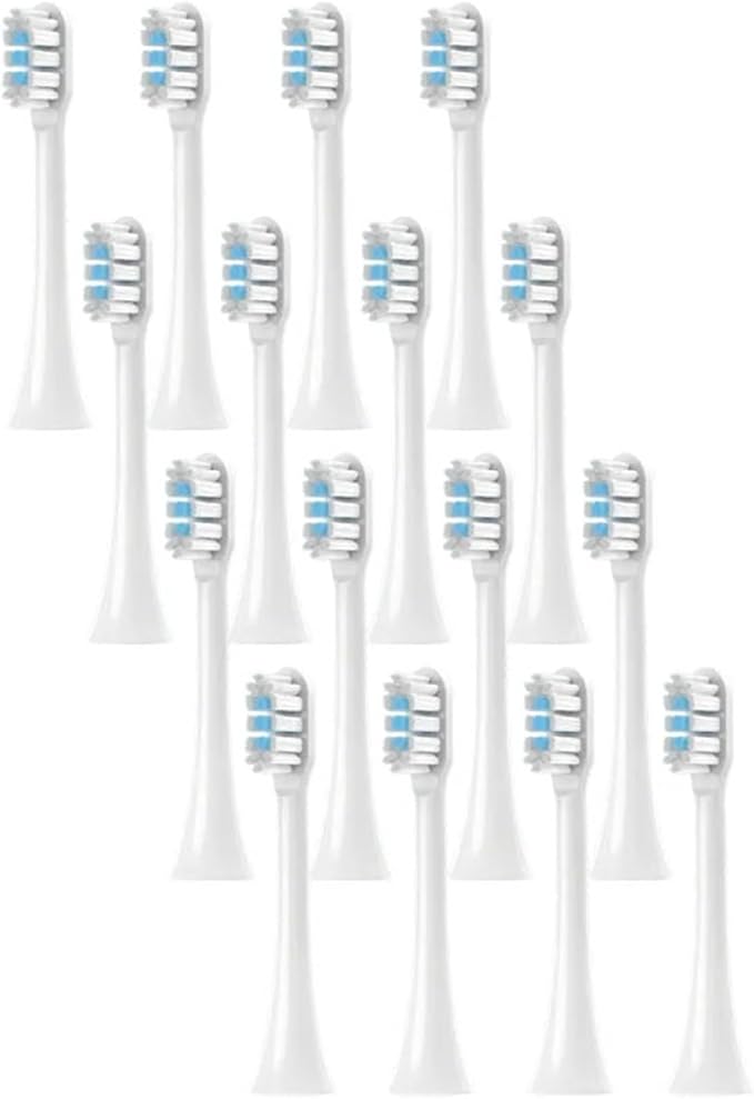 Compatible for T300 Replacement Toothbrush Heads Vacuum Soft Bristle Brush(White-16pcs)