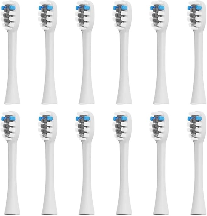 4pcs 8pcs Replacement Heads Compatible with DOCOLAB Sonic Electric Toothbrush MT001 Brush Dupont Nozzles(8pcs)