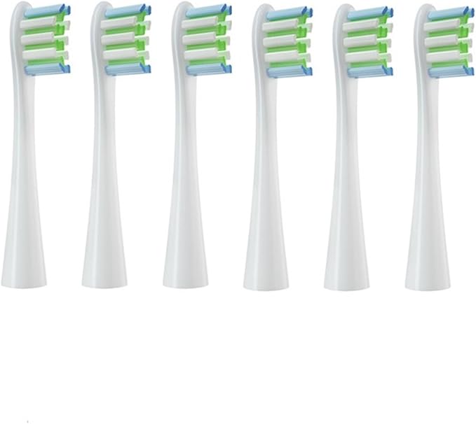Replacement Brush Heads Compatible for OCL EAN Flow/X PRO Elite/X PRO /F1/Z1/One/ Air2 Sonic Electric Toothbrush Nozzles Soft Dupont Bristle(6 BOC)