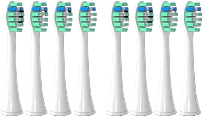 Compatible for Philips Sonicare Toothbrush Brush Head Replacement Heads HX3/HX6/HX9 Series HX3210/3211/6150/6500/6510/6530/9342/6730(8P2)