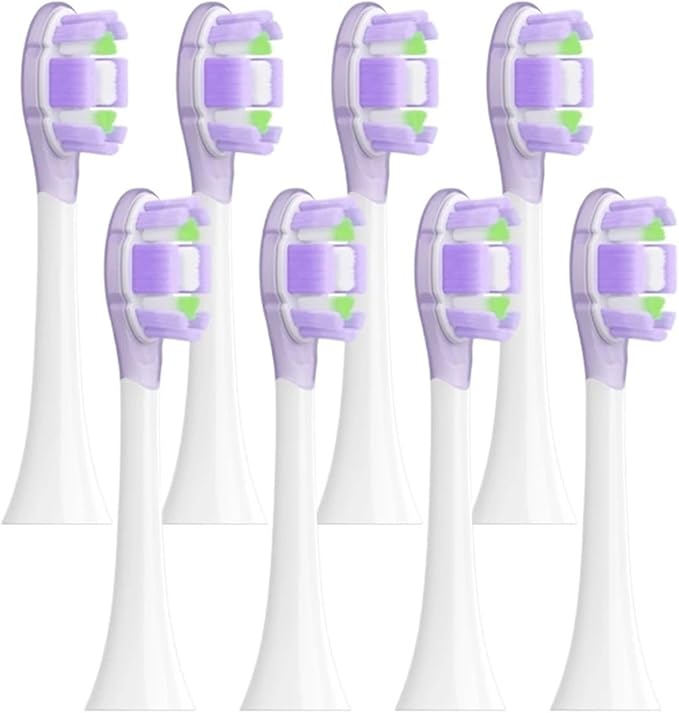 8-16PCS Replacement Brush HeadsCompatible for MES609/610 Pro Toothbrush Sealed Package(8 PCS Purple)