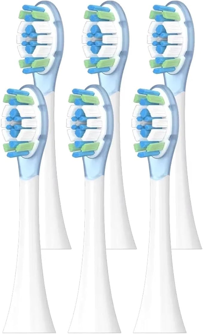 3/6pcs Replacement Brush HeadsCompatible for XIAOMI Pro MES610/MES609 Sonic Electric Toothbrush Bristle with Caps(6pcs)