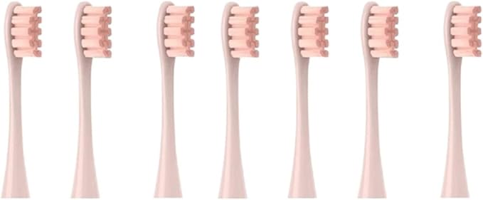 Compatible for Oclean - 7pcs Replacement Brush Heads Fit Flow/X/X PRO/Z1/F1/One/Air 2/SE Soft Dupont Bristle Vacuum Packaging(7pcs Pink)
