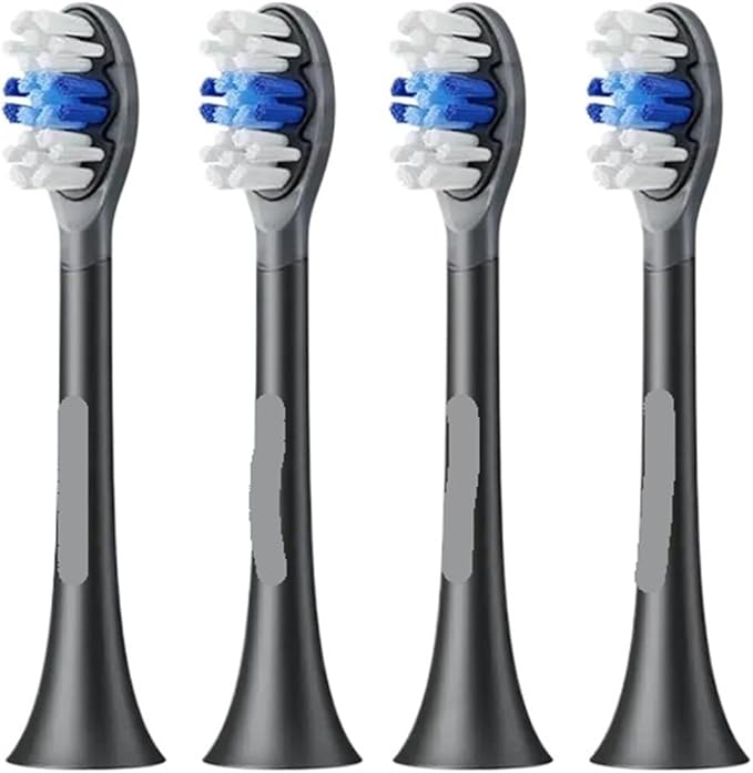 Replacement Brush Heads Compatible for Sonic Toothbrush X3S X5 X1 X3 X3U Teeth Cleaning(Black 4 pcs)