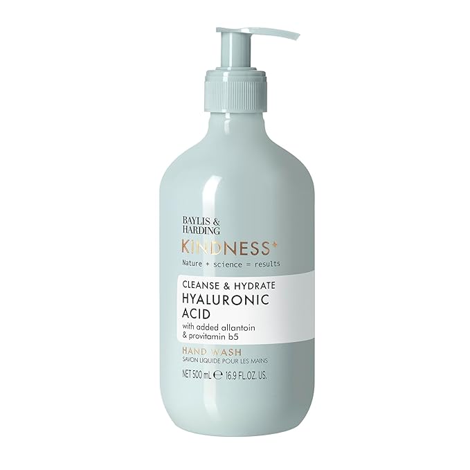 Baylis &amp Harding Kindness + Hyaluronic Acid Pear &amp Orange Blossom Fragrance 16.9 fl. oz Cleanse &amp Hydrate Hand Soap (Pack of 3) - Biodegradable Formula - Vegan Friendly