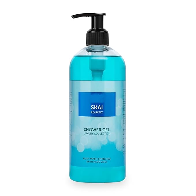 BVita Luxury Skai Aquatic Unisex Body Wash Refreshing Shower Gel for Deep Cleansing Hydrating &amp Moisturising Skin with Aloe Vera 500 Ml