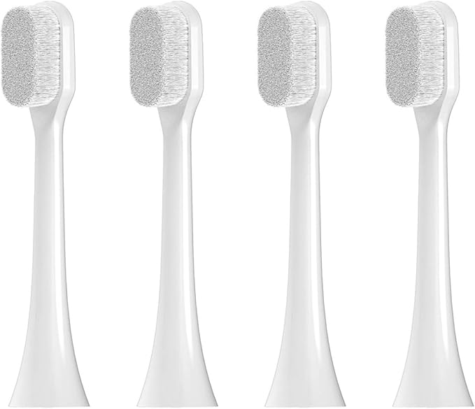Electric Toothbrush Replacement Heads Compatible with Philips Sonicare Ultra Soft Nano Bristles Brush for Sensitive Care(4 Pcs)