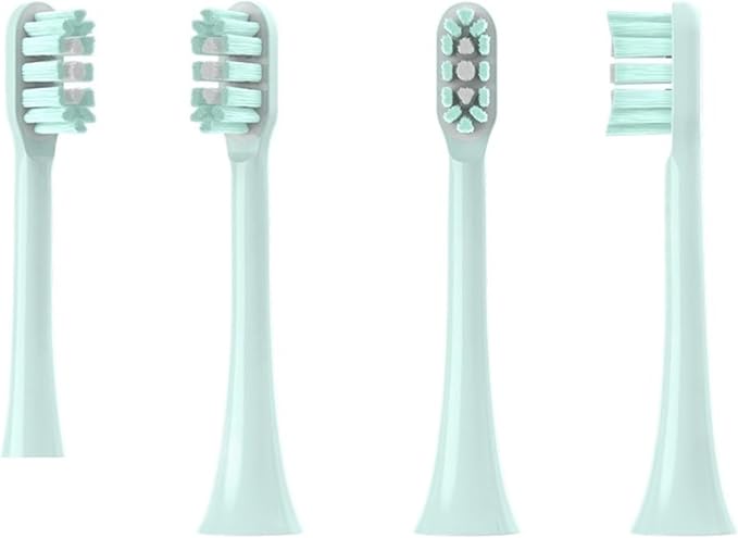 4/6PC Electric Toothbrush HeadsCompatible for SOOCAS Soft Bristle Brush Vacuum Sealed Packed(4MintGreen)