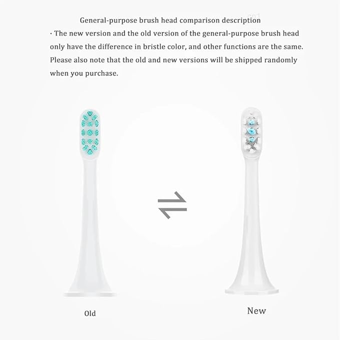 Compatible for 3pcs T300 T500 Sonic Toothbrush Heads Teethbrush Replacement Oral Hygiene Mi Brush Head(Blue 3PCS)