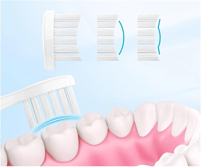 Compatible with Wondermile Electric Toothbrush Replacement Brush Heads Compatible with(White)