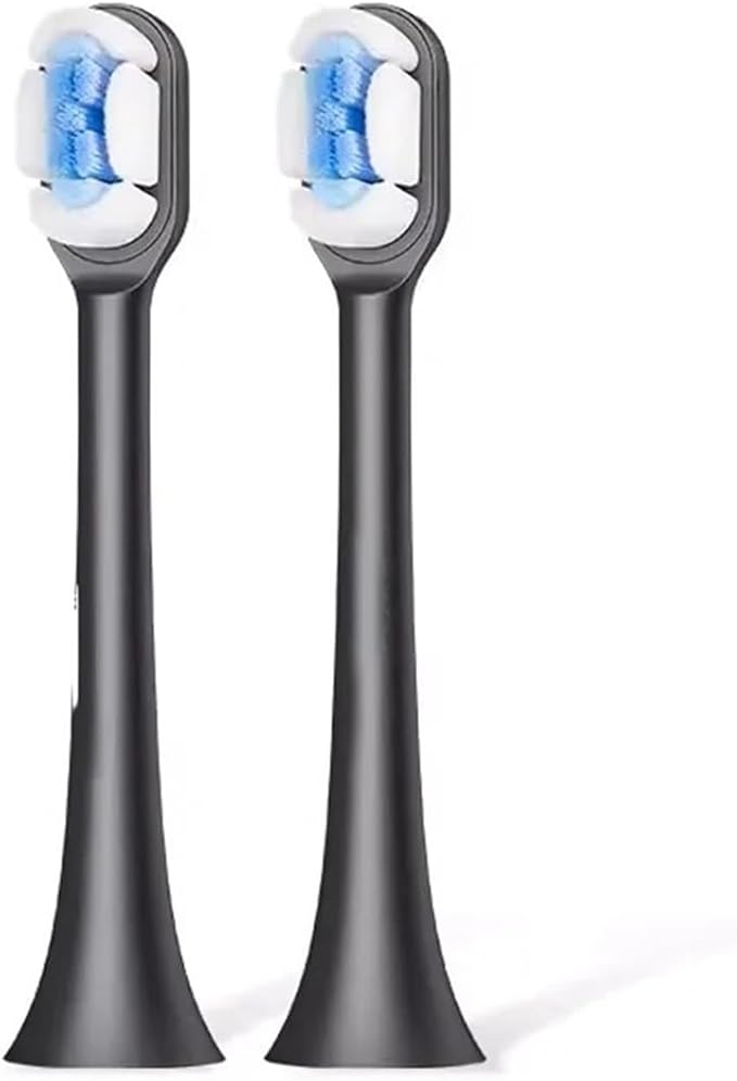 2PcsCompatible for Replacement Electric Toothbrush Cloud Feeling Head(Black)