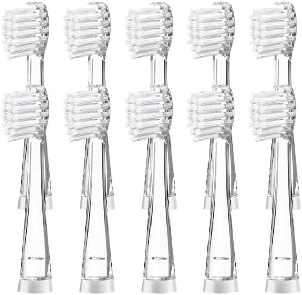 10PCS Replacement Toothbrush Heads Replaceable Brush Compatible for Seago SG977/EK6/ Electric(Smaller)