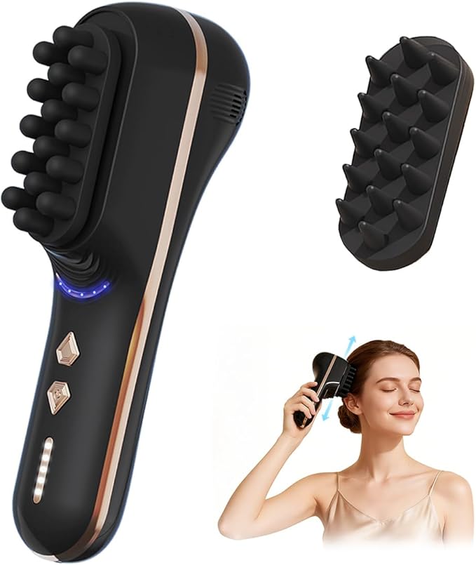 Electric Scalp Massager for Full-Body Relaxation - Cordless Handheld Head Massager with 5-Speed Deep Tissue Therapy &amp Fatigue Relief for Face Arm Shoulder &amp BodyIdeal for Home/Office Use