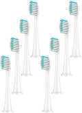 4/8Pcs Replacement Brush HeadsCompatible for Philips HX3/HX6/HX9 Series Electric Toothbrush Heads HX6064(White 8 pcs)