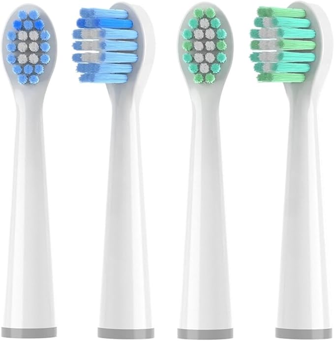 4 Pcs/Pack Replacement Brush HeadsCompatible for Usmile Q3 Q3S Q1 Electric Toothbrush Head Soft Bristles(Green)