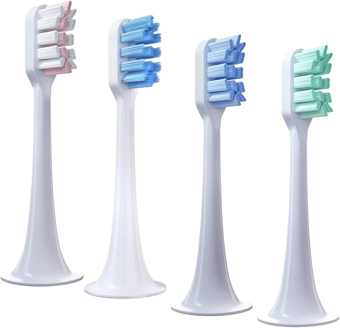 5 PCS Replacement Toothbrush Heads Compatible for Xiaomi T300 T500 Electric Teeth Brush Soft Teethbrush Nozzles(5 Green)