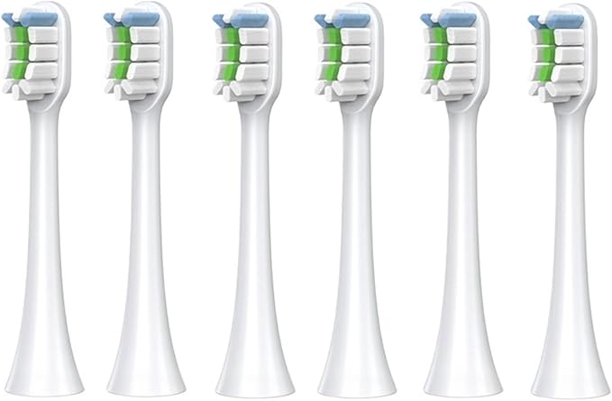 12pcs Replacement Toothbrush Heads Compatible for SOOCAS X3S/X3U/X5 Tooth Brush Soft Bristle Nozzles with Vacuum Packaging(White)