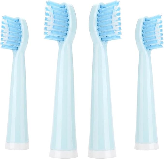 for AUX A11 Electric Toothbrush Replacement Heads Compatible for UPHYLIAN/KONKA/PHYLIAN Soft Brush Bristles Nozzles(4PCS Blue)