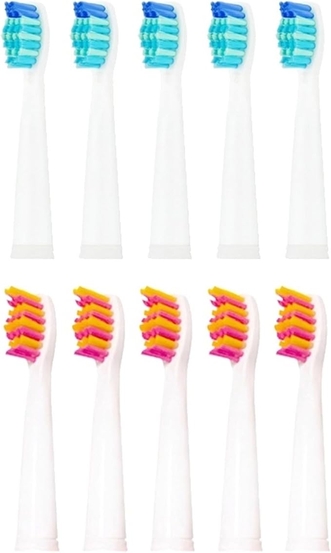 Tooth Brush Head Electric Toothbrush Heads Replaceable for SG-507B/908/909/917/610/659/719/910/575/551/548(5pcswhite5pcspink)
