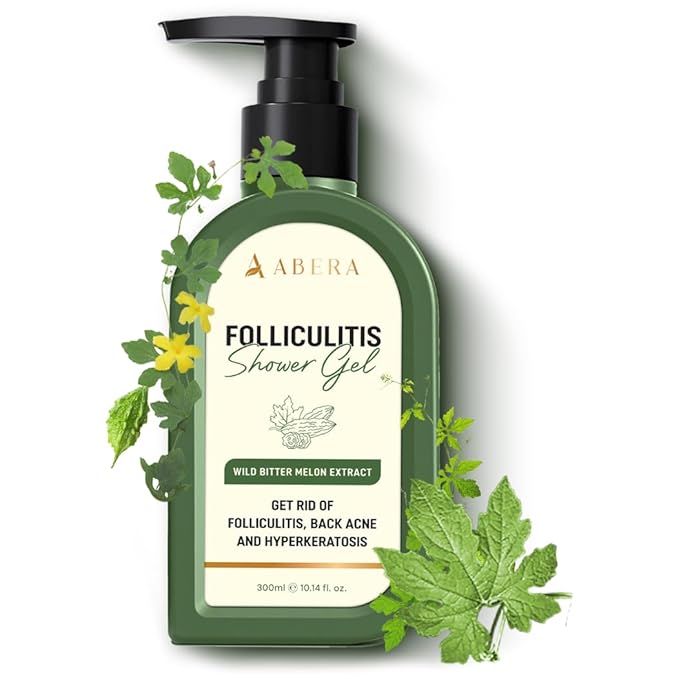 ABERA Folliculitis Body Wash High-Performance Shower Gel with Wild Bitter Melon BHA Reduces Back Acne &amp Hyperkeratosis For Men &amp Women Safe for All Skin Types 1 Box 1014 Fl oz