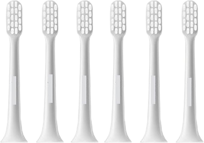 Compatibility for XIAOMI MIJIA Sonic Electric Toothbrush Head T100 T200 T200C T300 T301 T302 T500 T700 Replacement Heads(T200 T200C 6PCS)
