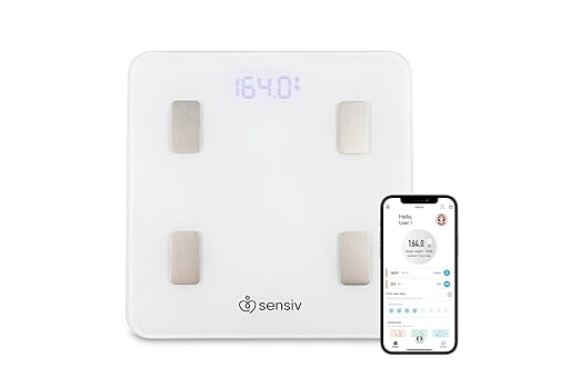 Body Analyzer Bluetooth Smart Scale - Tracks and Records 10 Measurements - User-Friendly app - Sleek Stylish Design