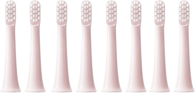 8PCSCompatible for XIAOMI MIJIA T100 Replacement Brush Heads Sonic Electric Toothbrush Vacuum Dupont Soft Bristle Suitable Nozzles(8Pink)