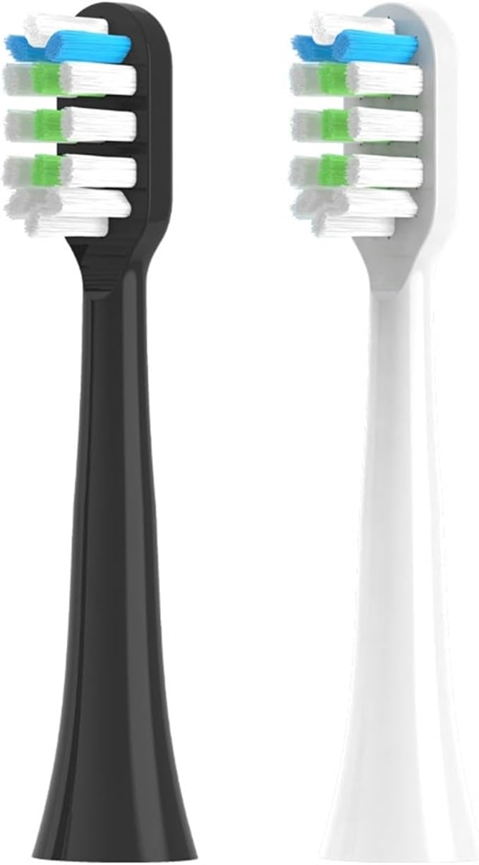Compatible for Electric Toothbrush O2 Replacement Heads Medium Hardness Nozzles Brush(8PCS Black)