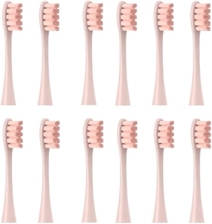 12PCS Replacement Tooth Brush Heads Compatible for X/X PRO/ Z1/ F1/ One/Air 2 /SE Sonic Soft Electric Toothbrush Cleaning(12pcs Pink)