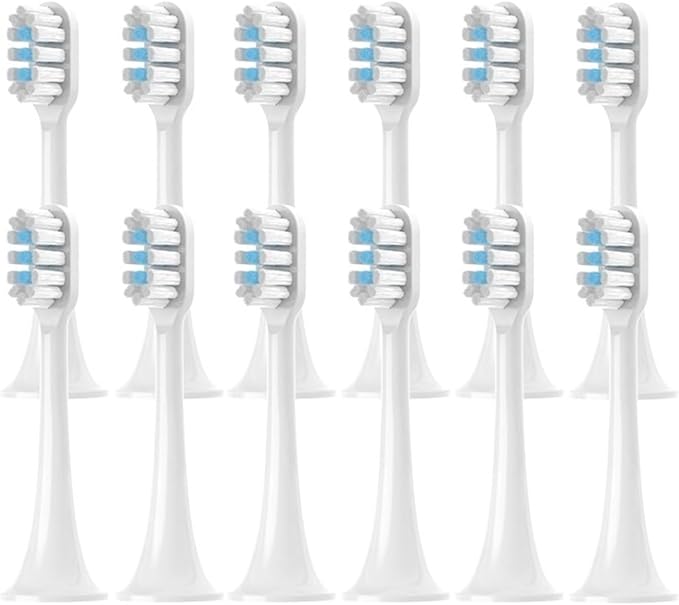Replacement Toothbrush Heads Compatible for T300/T500/T500C/T7004-16PCS(White-12pcs)