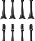 Replacement Toothbrush Head Compatible for t+/T2(8pcs Black)