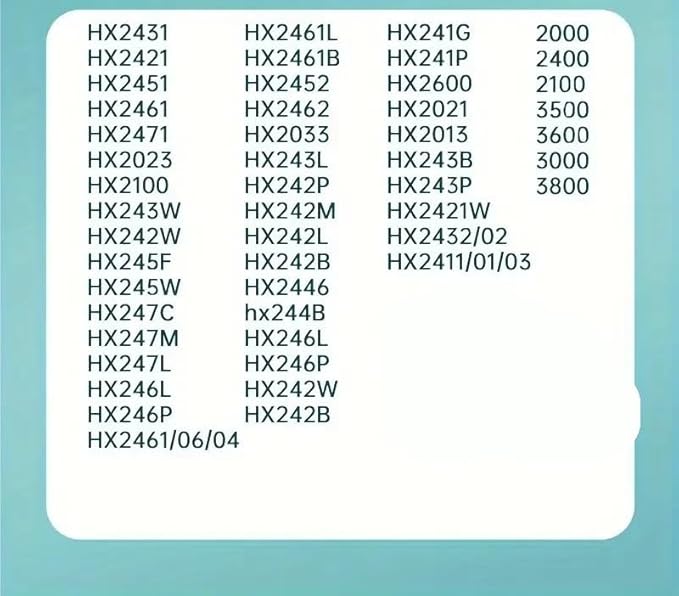 Replacement Toothbrush Head Compatibility for HX2033/HX2421/ HX2431/HX2451/HX2461/HX2471/HX2023(10pcs)