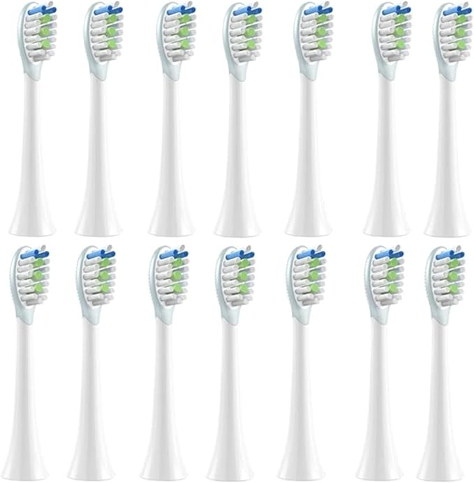 Compatible for SOOCAS - 14PCS Replacement Toothbrush Heads Fit X3S/X3U/X3Pro/D2/D3S/D5 Soft Bristle Nozzles(14 Double-Side Brush)
