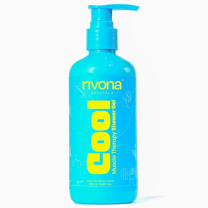 Cool Epsom Muscle Therapy Body Wash with Magnesium (Epsom Salt) Menthol &amp Rosemary Oil | Instant Muscle Recovery Skin Relaxation | Refreshing Scent | 8.81OZ Shower Gel