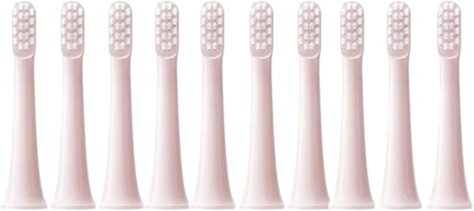 Compatible for XIAOMI MIJIA T100 Replacement Brush Heads Sonic Electric Toothbrush Vacuum Soft Bristle Suitable Nozzles 10Pcs Clean(10Pcs Pink)