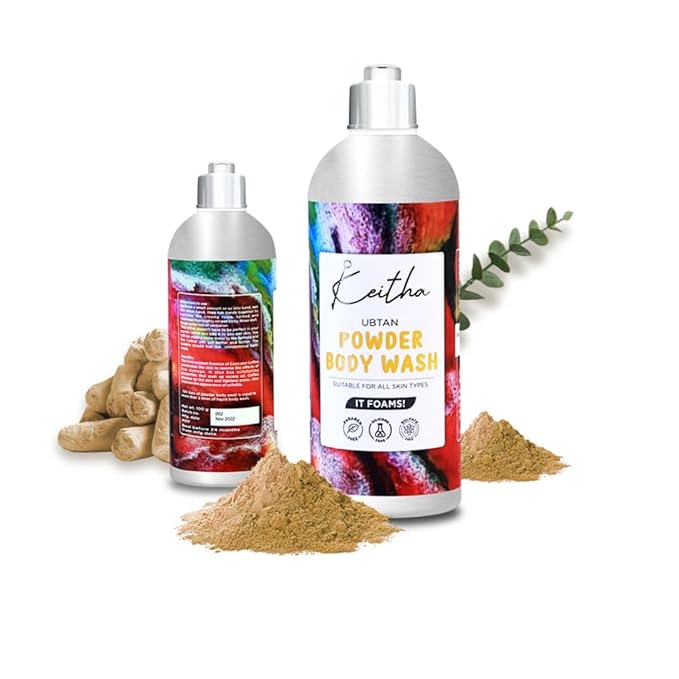 BEMT Ubtan Herbal Body Wash Powder for Men &amp Women with Red Lentils Turmeric &amp Camphor | Traditional Cleansing Bath Powder | Natural Herbal Body Cleanser | 100 g