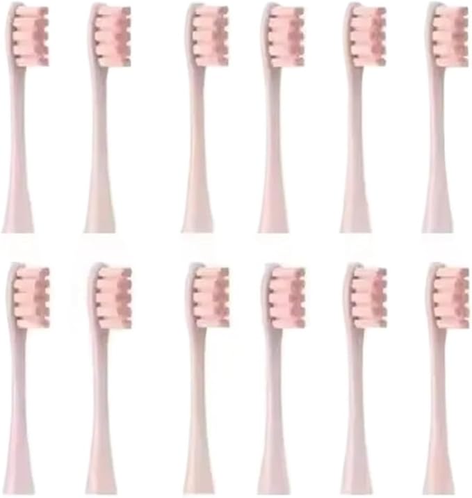 8/12Pcs Soft Vacuum Bristle Toothbrush Heads for Electric Sonic Replacement Brushes(12pcs Pink)