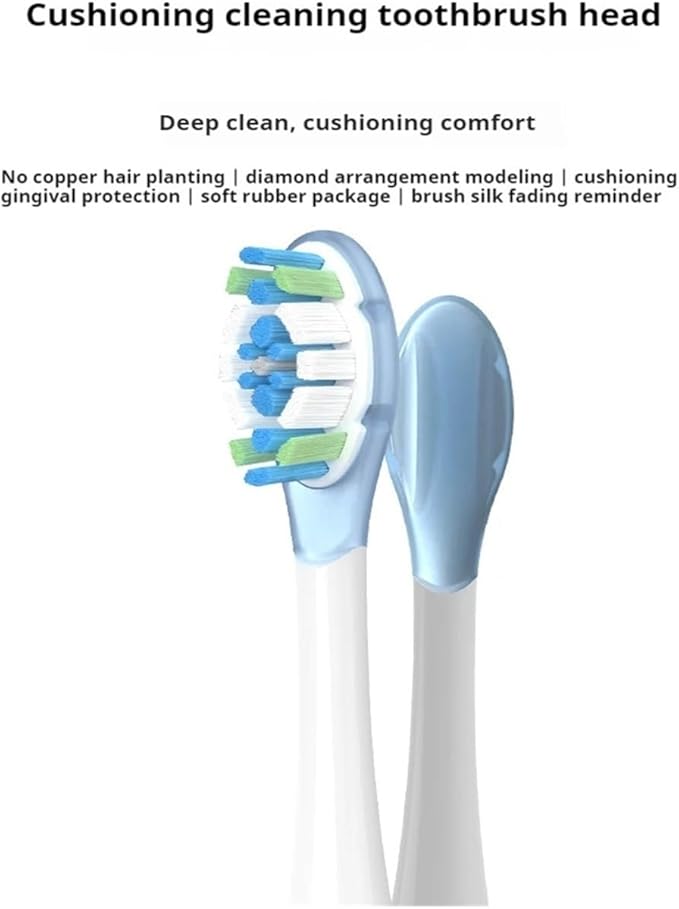 4/8PCS Replacement Brush Heads Compatible for MIJIA MES609/610 Pro Sonic Electric Toothbrush Sealed Package(4 pcs Purple)