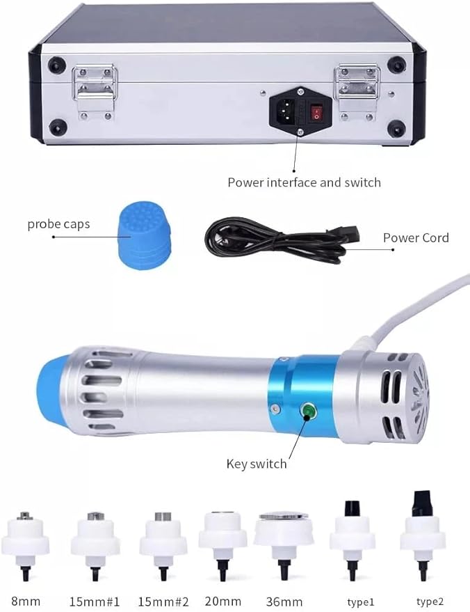 Electric Shockwave Therapy Machine Shock Wave Therapy Device Body Massager Joint Pain Relief Focused Shockwave Machine Non-Invasive Therapy for Back Golf Elbow Plantar Fasciitis Body Relaxion