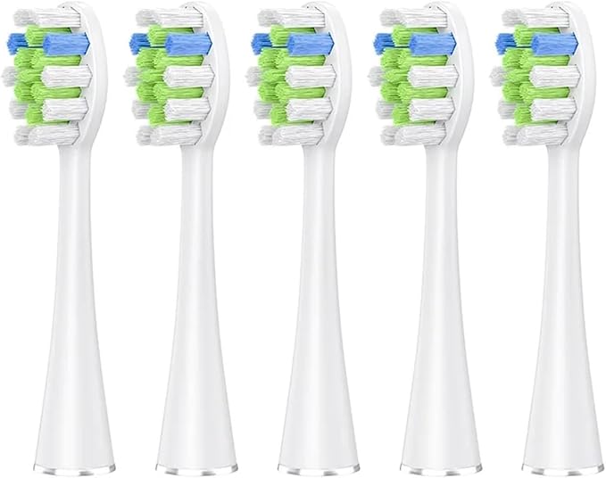 5 Pcs/10 Pcs Replacement Brush Heads Compatible for AquaSonic Black Series Vibe Pro Duo Electric Toothbrush(5 pcs WT)