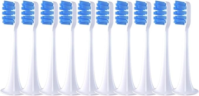 Brush HeadsCompatible for T300/T500 10Pcs Replacement Toothbrush(10pcsBlue-D)