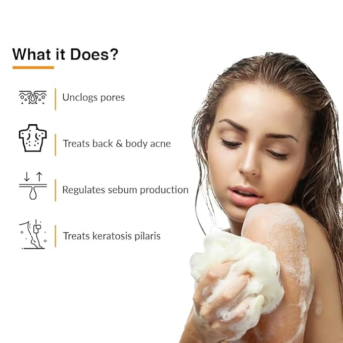 Acne Body Wash with 2% Salicylic Acid – Daily Cleanser for Acne-Prone Skin - Unscented - 8oz