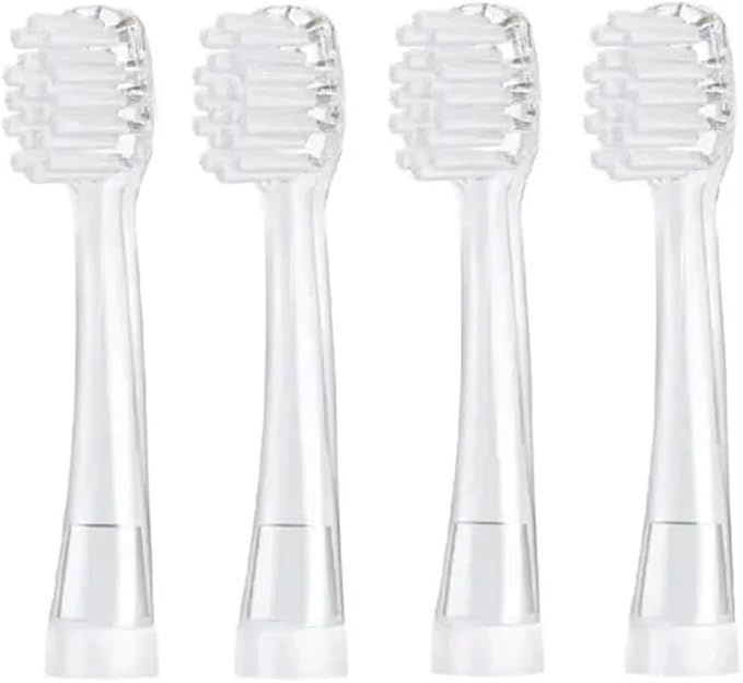 Toothbrush Replacement HeadsCompatible for Seago SG902/SG602 Electric Toothbrush Heads 0-3 Years Toddler Baby Oral Hygiene Care Soft Dupon(4pcs Small Heads)