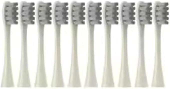10PCS Replacement Brush Heads Compatible for Oclean Flow/X/X PRO/F1 Electric Toothbrush Head A(BeigeYellow)