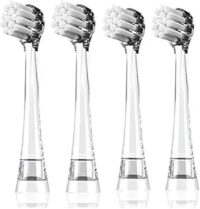 Toothbrush Heads Compatible For Seago SG902/SG602 Electric Toothbrush Heads 0-3 Years Toddler Baby Oral Hygiene Care Soft Dupon(4pcs small heads)