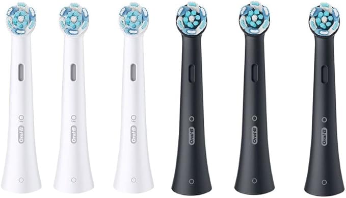 Oral-B iO Ultimate Clean Replacement Brush Heads 6-Count White Black 6 Count (Pack of 1)