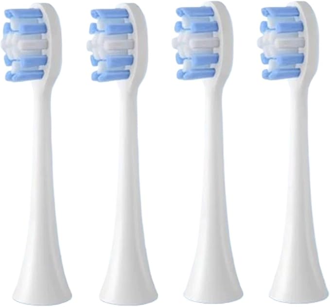 Replacement Toothbrush Head Compatible for BOMIDI TX5 Electric Soft Bristles Nozzles(4PCS White)