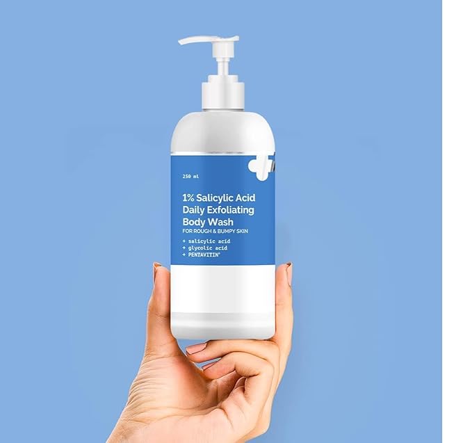 DK 1% Salicylic Acid Daily Exfoliating Body Wash with Salicylic Acid Glycolic Acid &amp PENTAVITIN® - 250ml | | Helps to Prevent Body Acne &amp Cleanse Skin